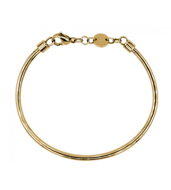 Bracciale Brosway base per Charm Très Jolie rigido in acciaio armonico e  pvd oro diametro 65