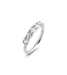 Anello Gioielli Fancy by Brosway in argento zirconi cushion bianco misura 14 fiw25c