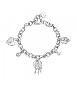 Bracciale Donna Gioielli Brosway Chakra in acciaio con Acchiappasogni bhkb117