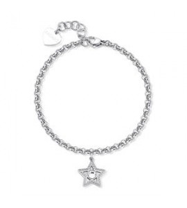 Bracciale Donna Gioielli S\'agapò Lucky Light in acciaio con Stella e Cristallo skt43