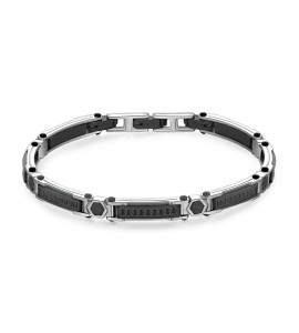 Bracciale Uomo Gioielli Brosway Backliner acciaio pvd gun satinato bbc18