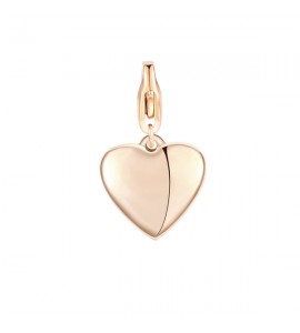 Charm donna gioielli Sagapò Happy in acciaio 316L pvd oro rosa Cuore sha327