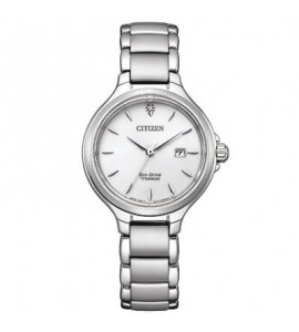 Orologio Solo Tempo Super Titanio Donna Citizen Eco Drive bianco ew2681-81a