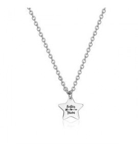 Collana Donna Gioielli Sagapò Be My Family in acciaio con Stella e incisione Besties Forever sby003