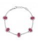 Bracciale Kate Donna Gioielli Fancy by Brosway in argento zircone ovale rosso fpr40