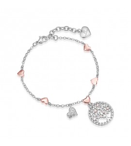 Bracciale Donna Gioielli Luca Barra con piastra incisa in acciaio 316L  Ragazza Edizione Limitata bk1589