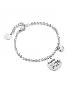 Bracciale da ragazza in acciaio con charms Luca Barra